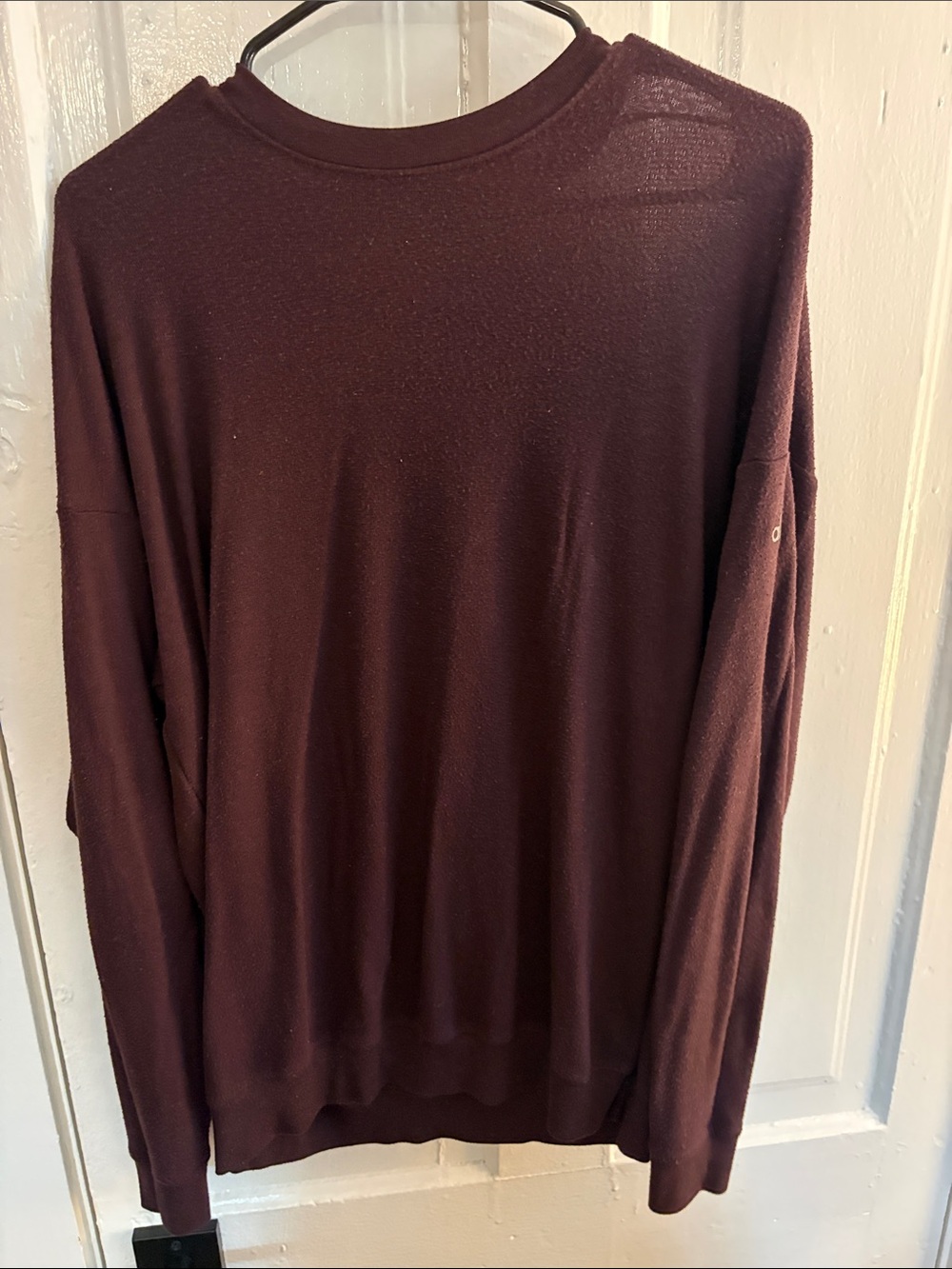 ALO Yoga Women's Crewneck Sweater in Burgundy - Picture 2 of 3